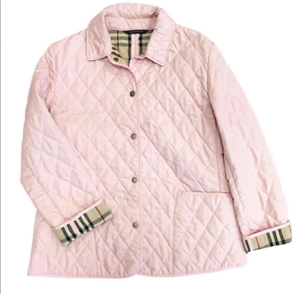 Pink Burberry Quilted Jacket (made in England)
